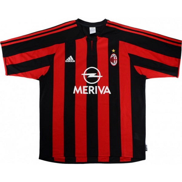 Tailandia Camiseta AC Milan Primera equipo Retro 2003 2004 Rojo